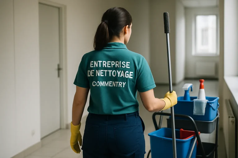 Un professionnel du nettoyage intervenant dans un appartement insalubre à Commentry.
